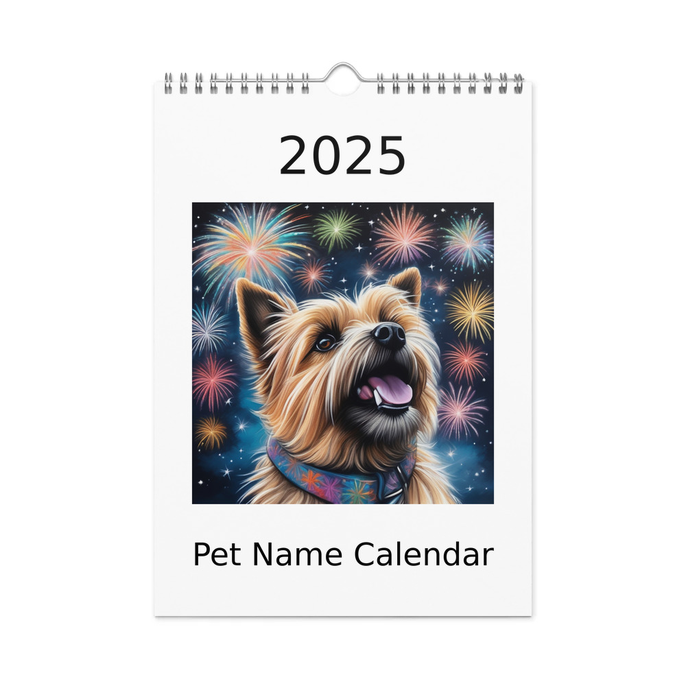 PugMug Custom Cairn Terrier Wall Calendar (2026)
