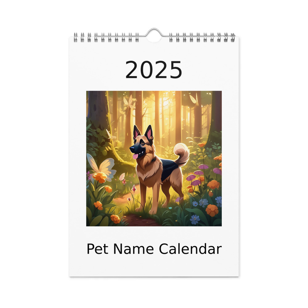 PugMug Custom German Shepherd Dog Wall Calendar (2026)