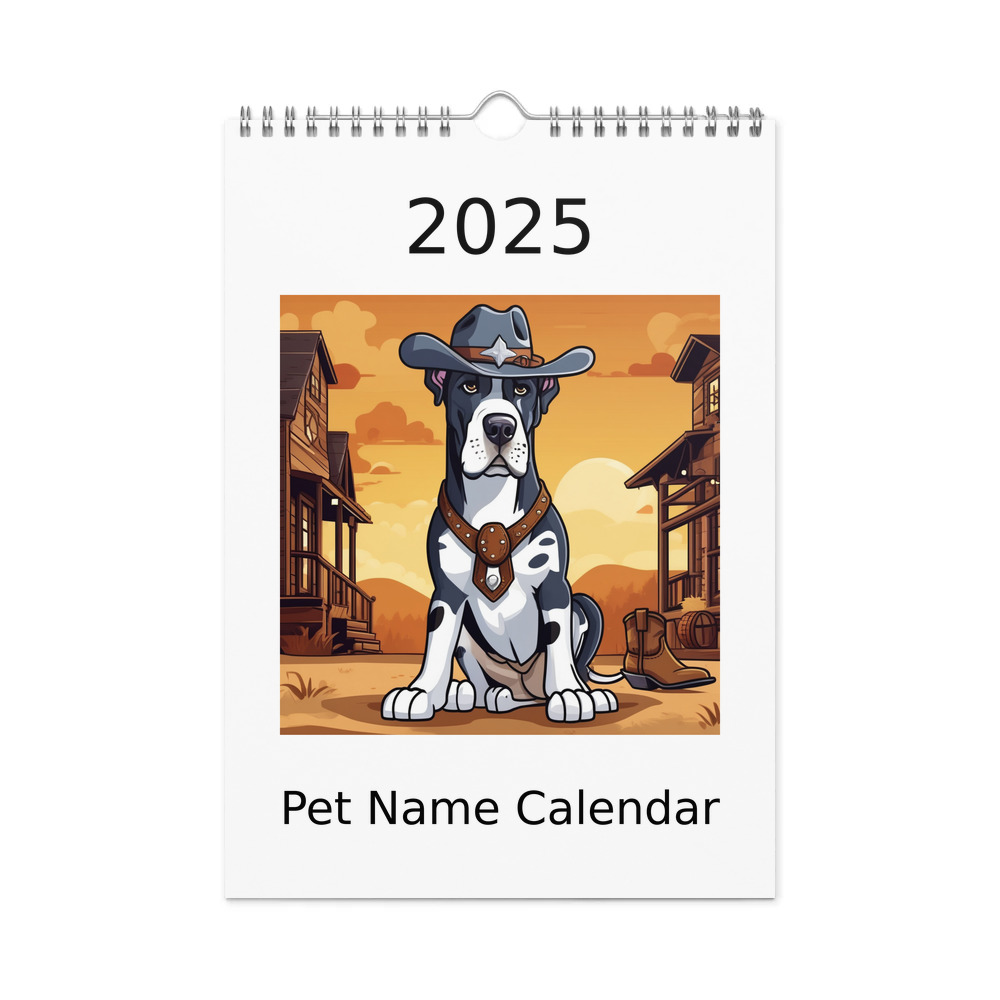 PugMug Custom Great Dane Wall Calendar (2026)
