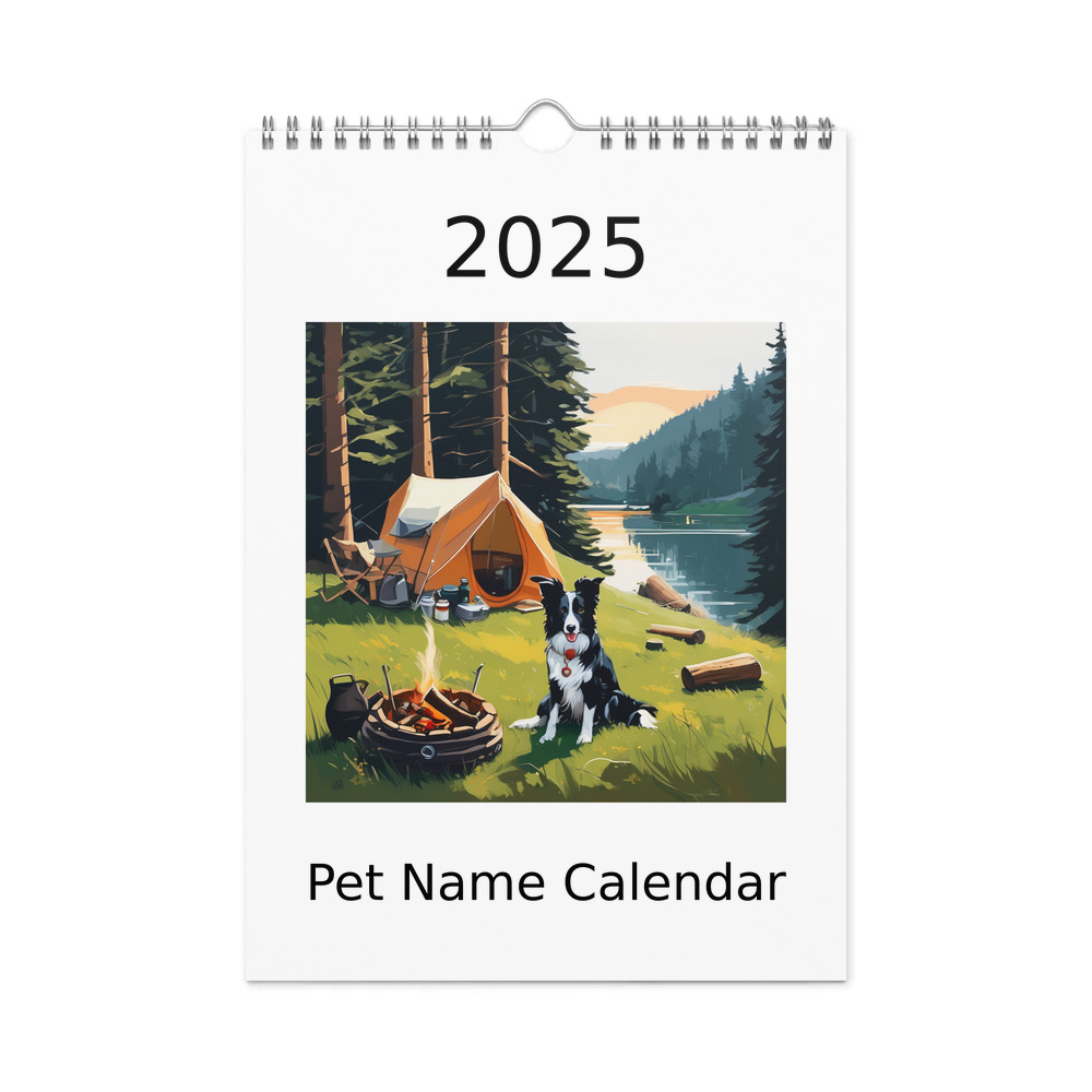 PugMug Custom Border Collie Wall Calendar (2026)