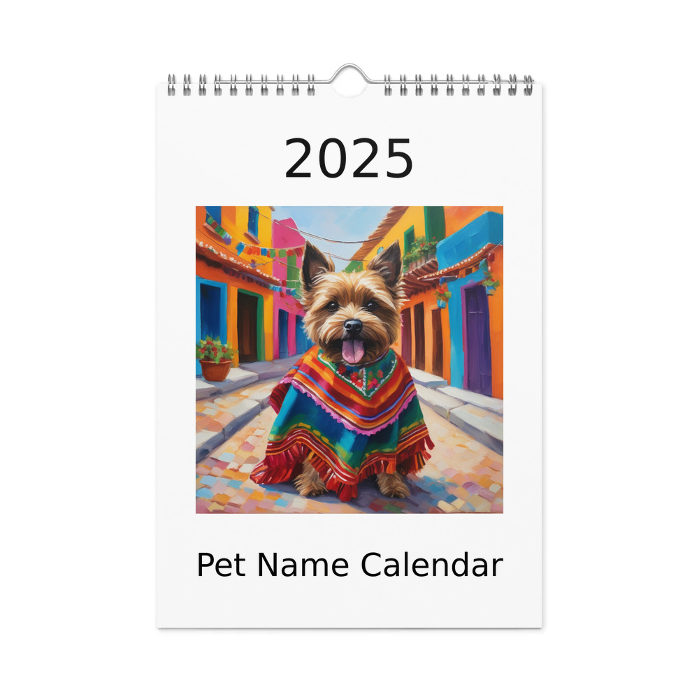 PugMug Custom Cairn Terrier Wall Calendar (2026)