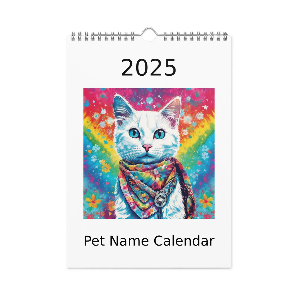 PugMug Custom White Companion Cat Wall Calendar (2026)