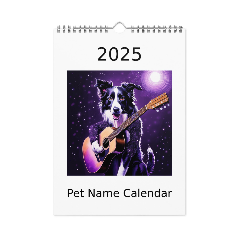 PugMug Custom Border Collie Wall Calendar (2026)