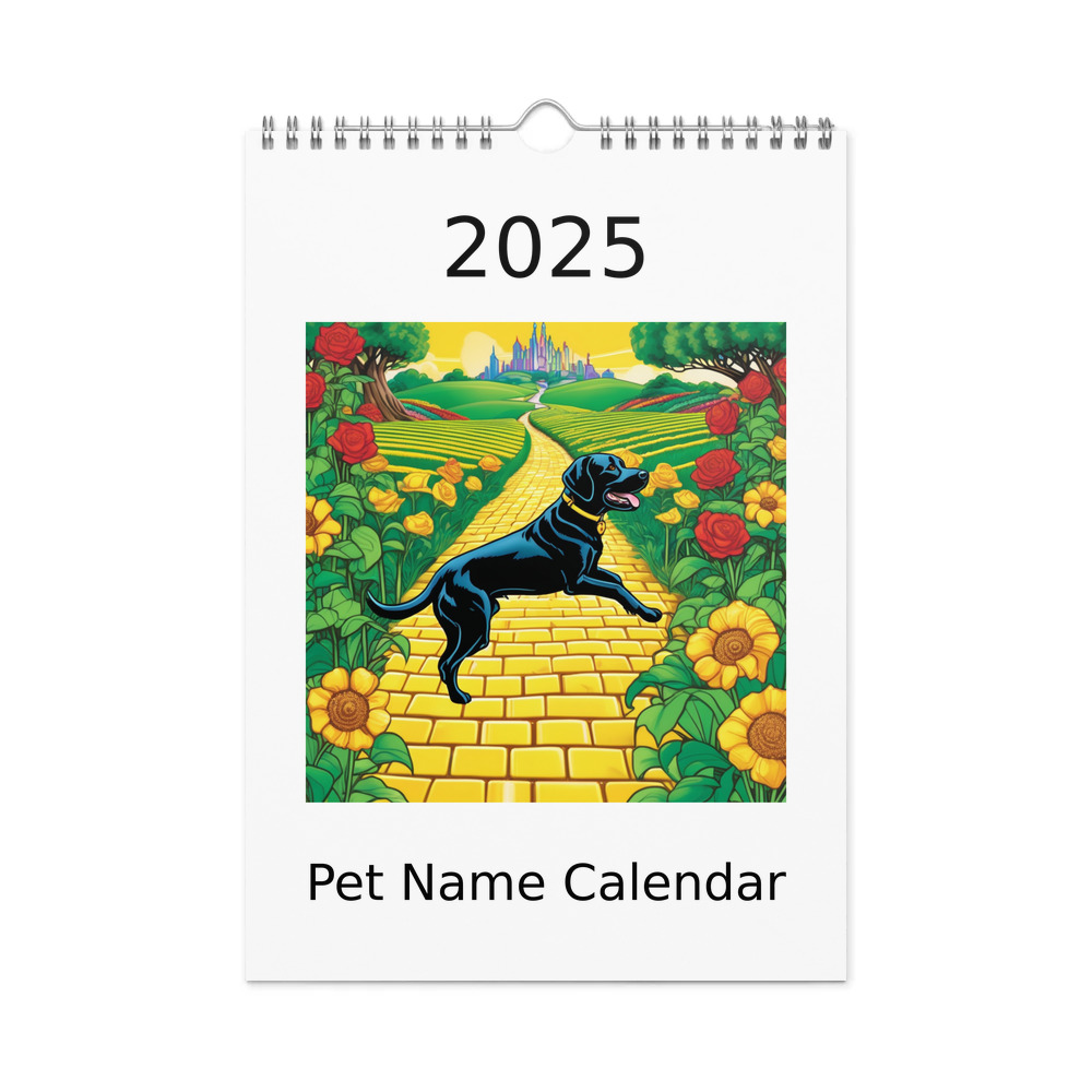 PugMug Custom Black Labrador Retriever Wall Calendar (2026)