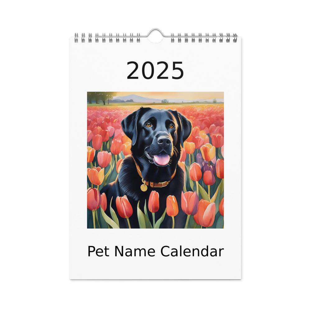 PugMug Custom Black Labrador Retriever Wall Calendar (2026)