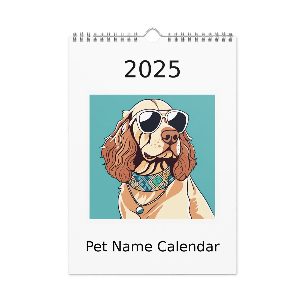 PugMug Custom Cocker Spaniel Wall Calendar (2026)