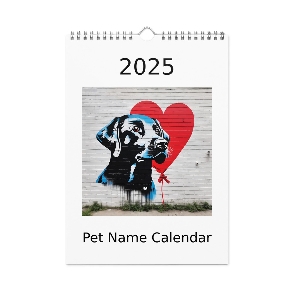 PugMug Custom Black Labrador Retriever Wall Calendar (2026)