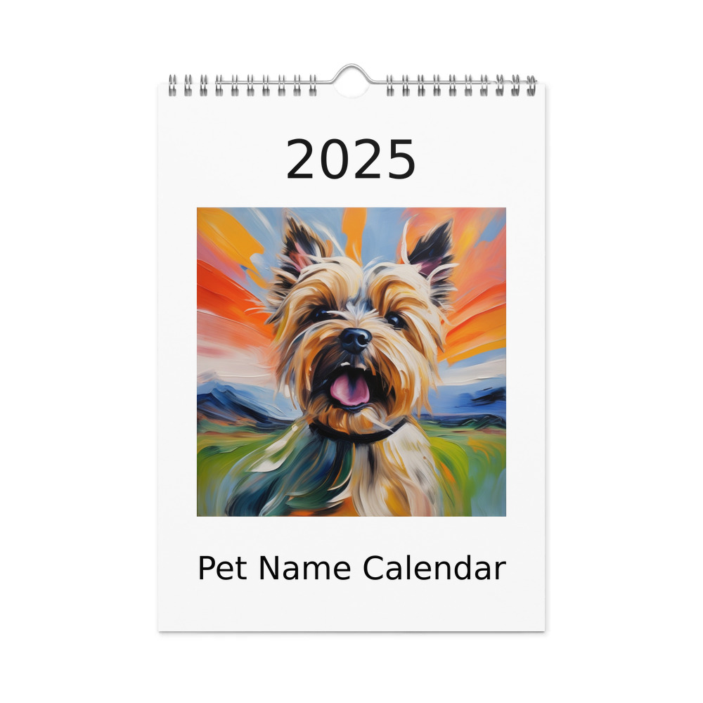 PugMug Custom Cairn Terrier Wall Calendar (2026)