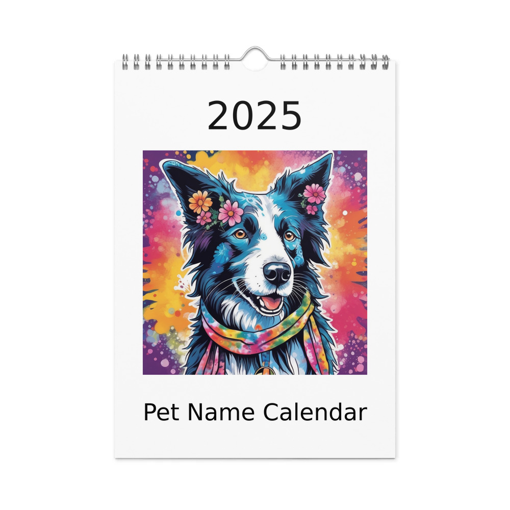 PugMug Custom Border Collie Wall Calendar (2026)