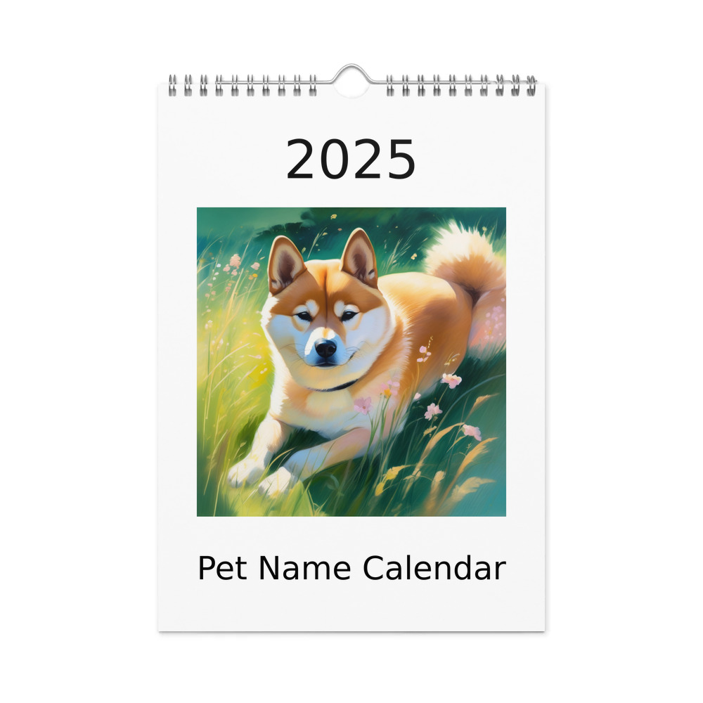 PugMug Custom Shiba Inu Wall Calendar (2026)