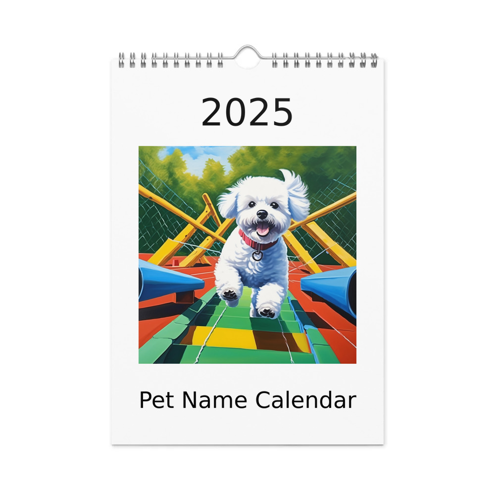 PugMug Custom Bichons Frise Wall Calendar (2026)
