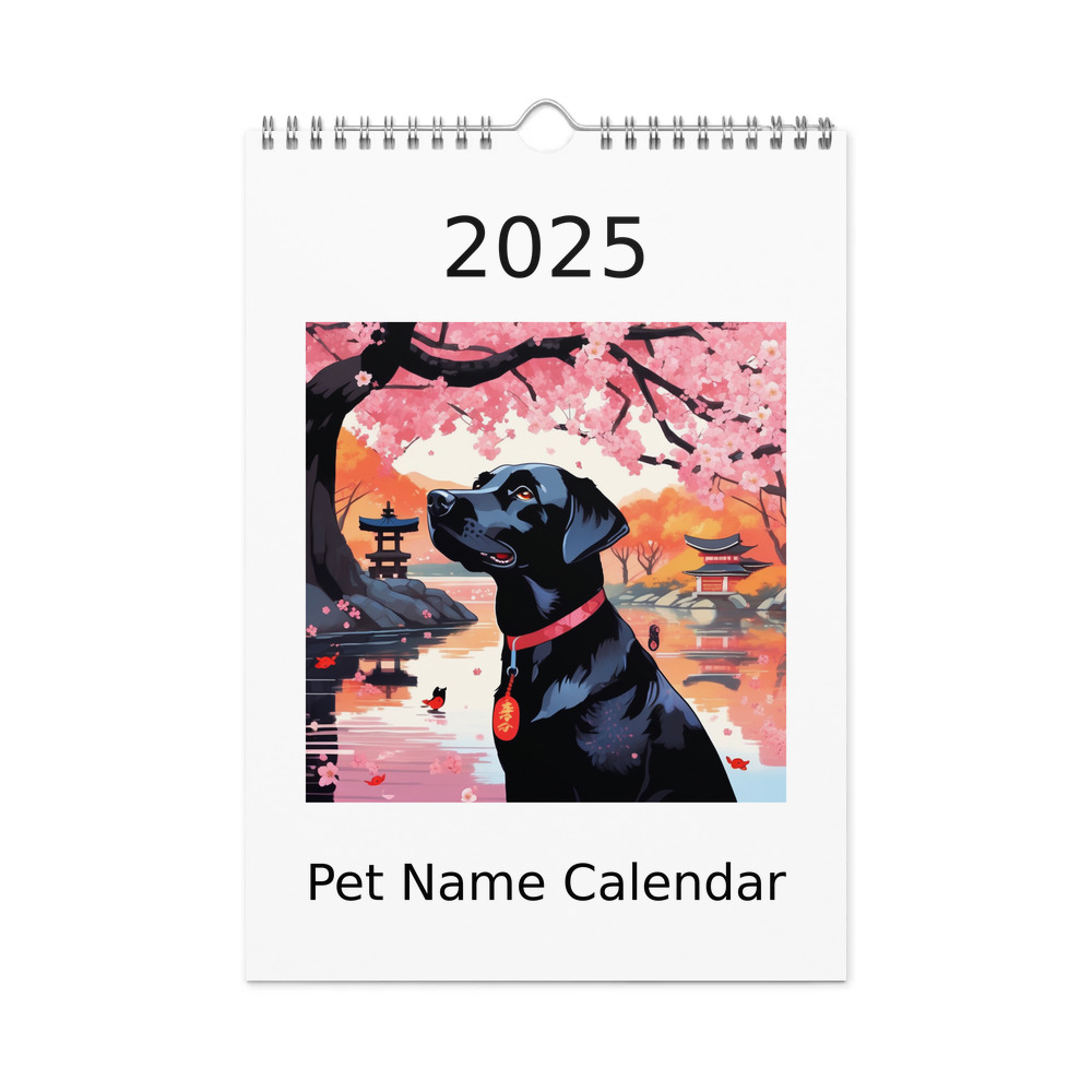 PugMug Custom Black Labrador Retriever Wall Calendar (2026)