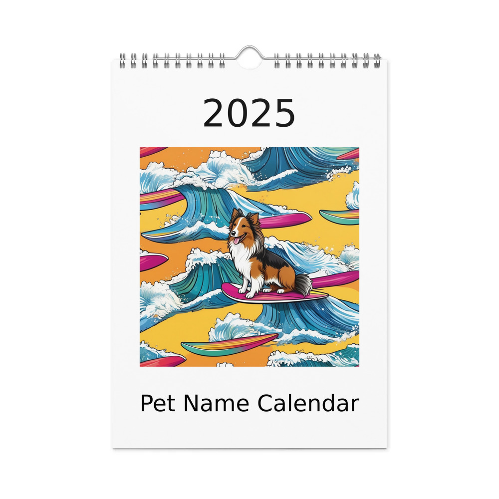 PugMug Custom Shetland Sheepdog Wall Calendar (2026)
