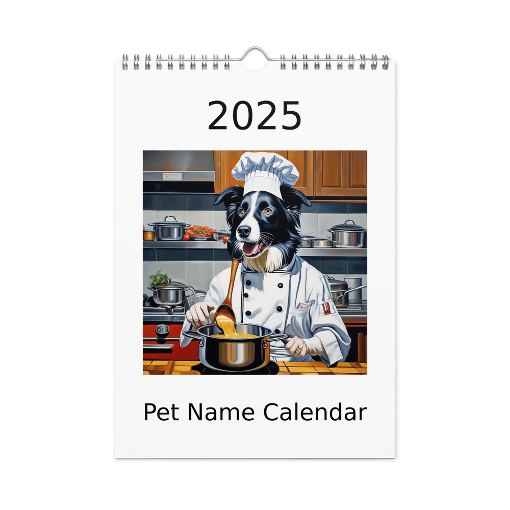 PugMug Custom Border Collie Wall Calendar (2026)