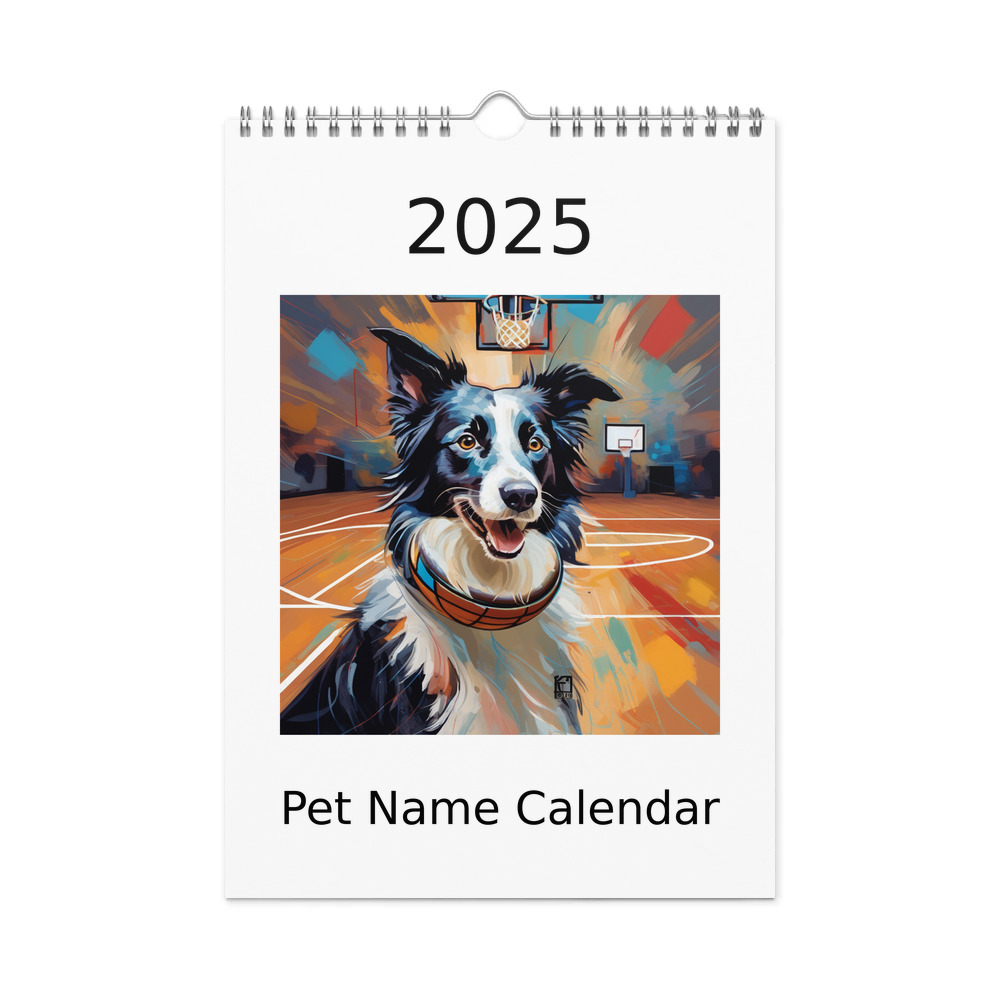 PugMug Custom Border Collie Wall Calendar (2026)