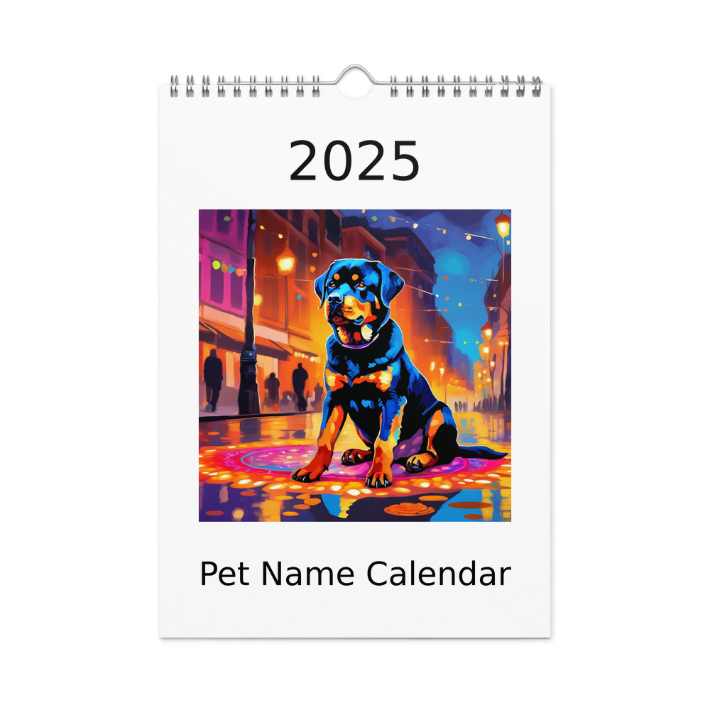PugMug Custom Rottweiler Wall Calendar (2026)