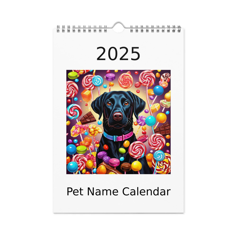 PugMug Custom Black Labrador Retriever Wall Calendar (2026)