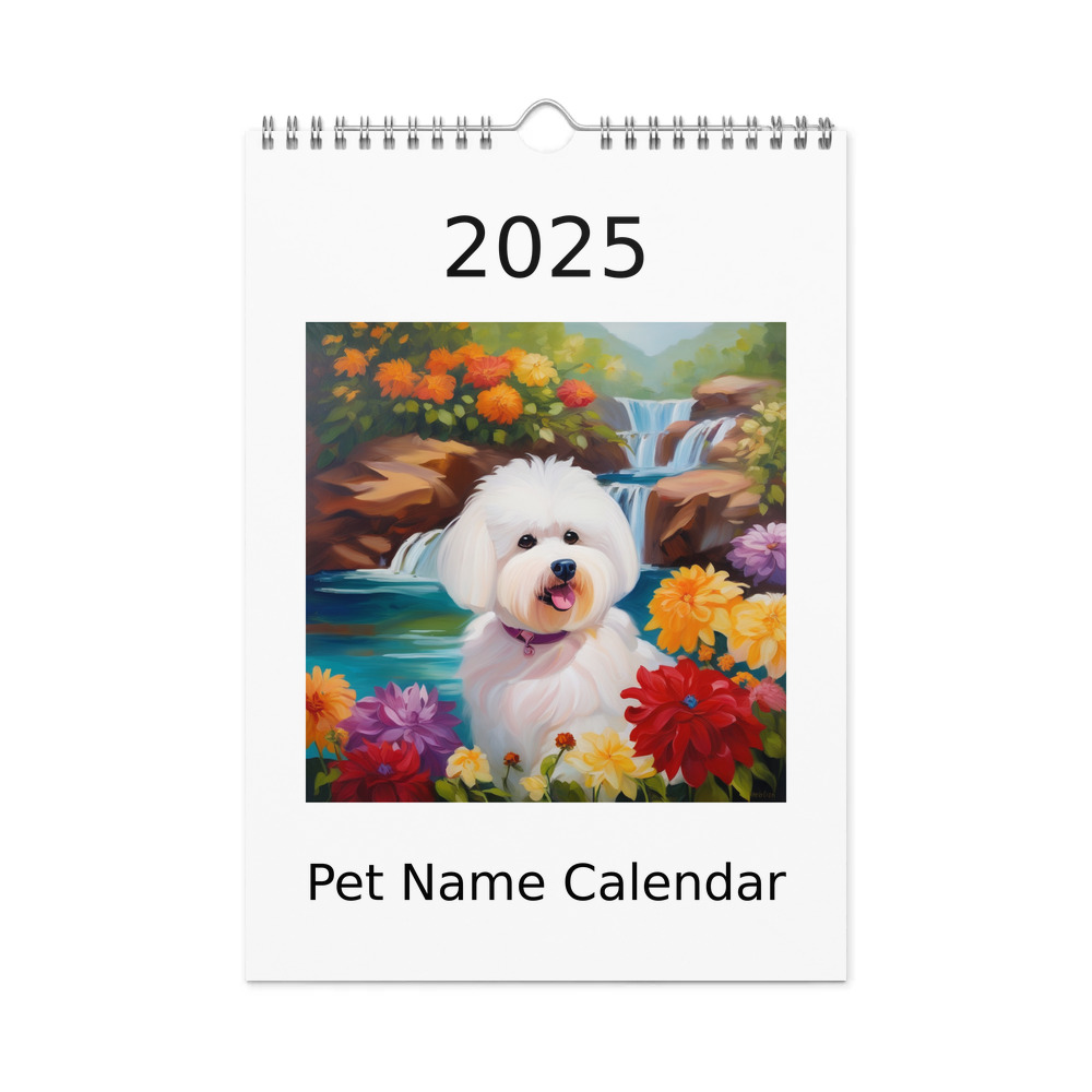 PugMug Custom Bichons Frise Wall Calendar (2026)