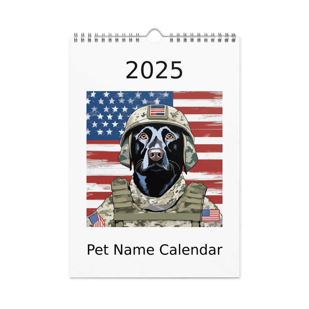 PugMug Custom Black Labrador Retriever Wall Calendar (2026)