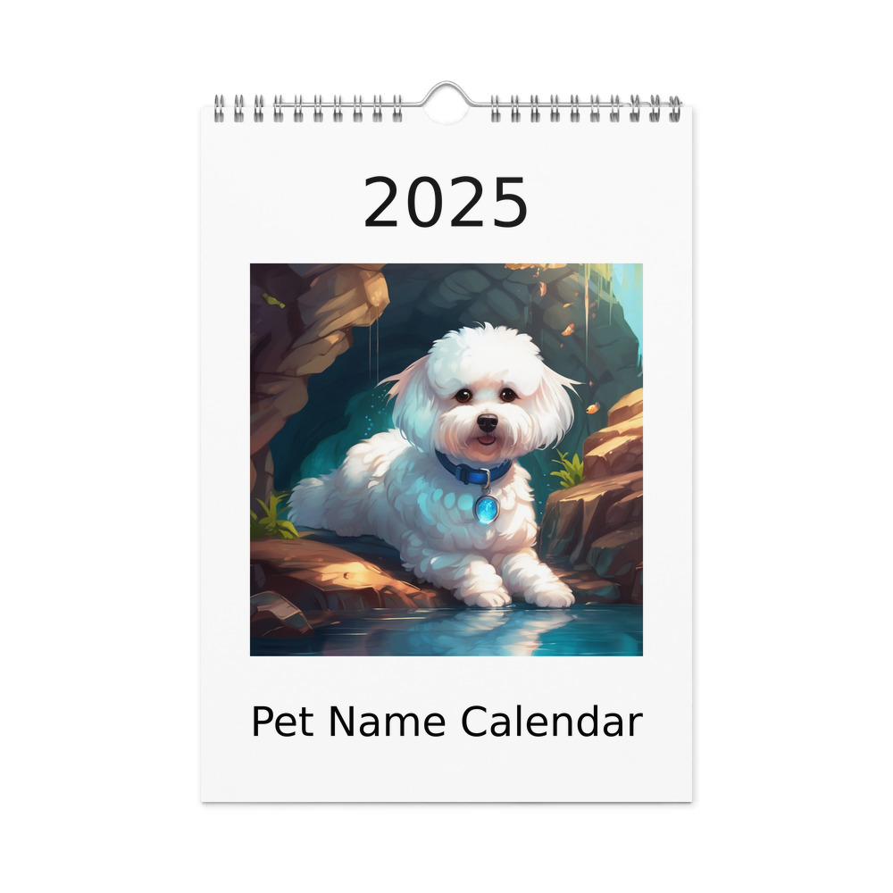 PugMug Custom Bichons Frise Wall Calendar (2026)