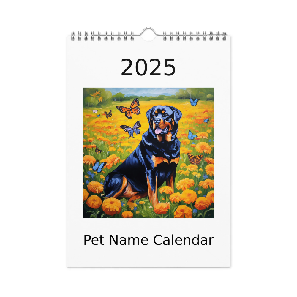 PugMug Custom Rottweiler Wall Calendar (2026)