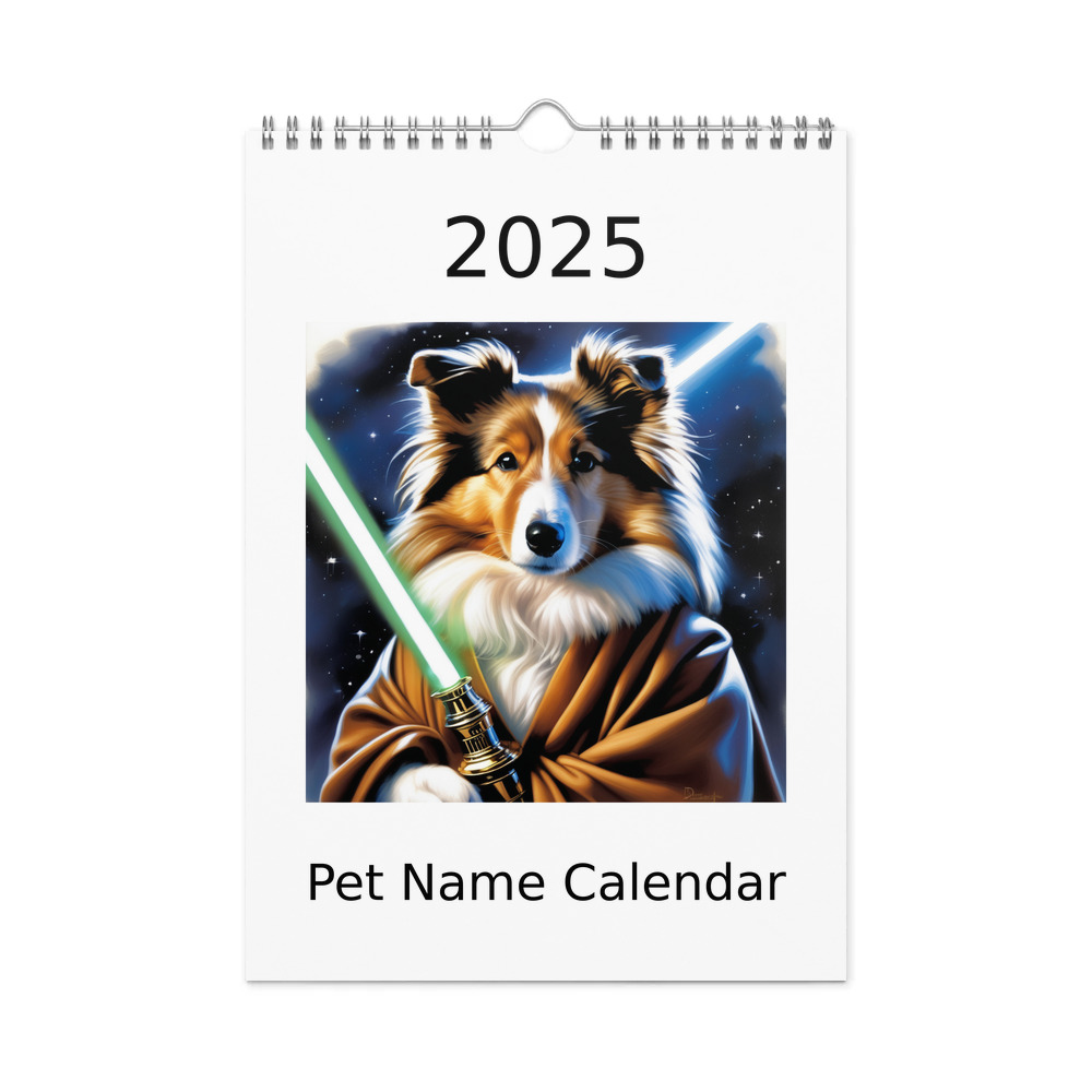 PugMug Custom Shetland Sheepdog Wall Calendar (2026)