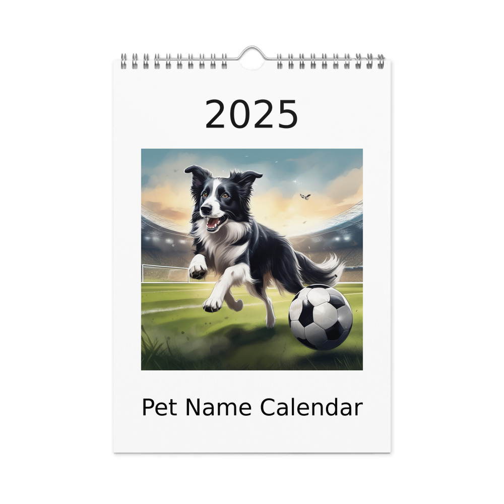 PugMug Custom Border Collie Wall Calendar (2026)