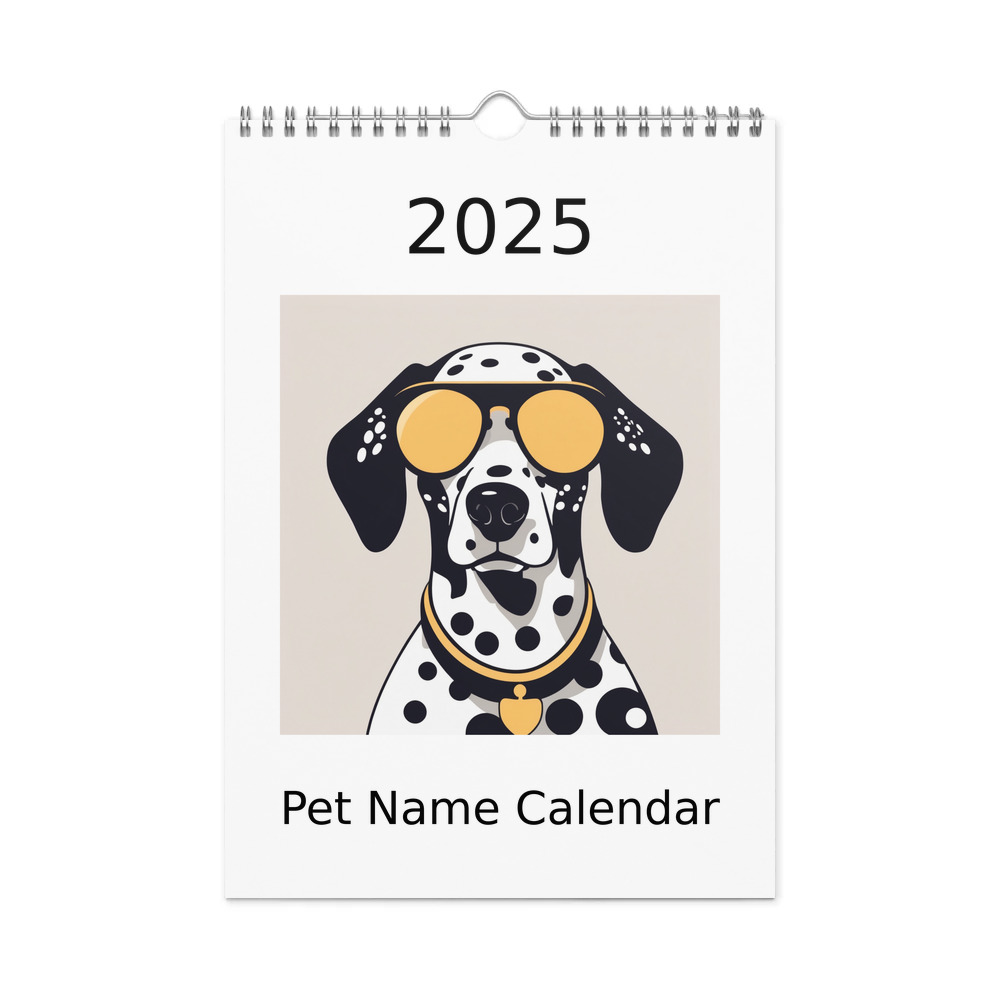 PugMug Custom Dalmatian Wall Calendar (2026)