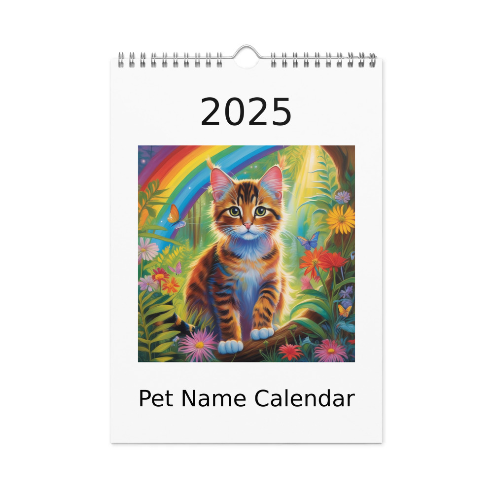 PugMug Custom Tabby Exotic Cat Wall Calendar (2026)