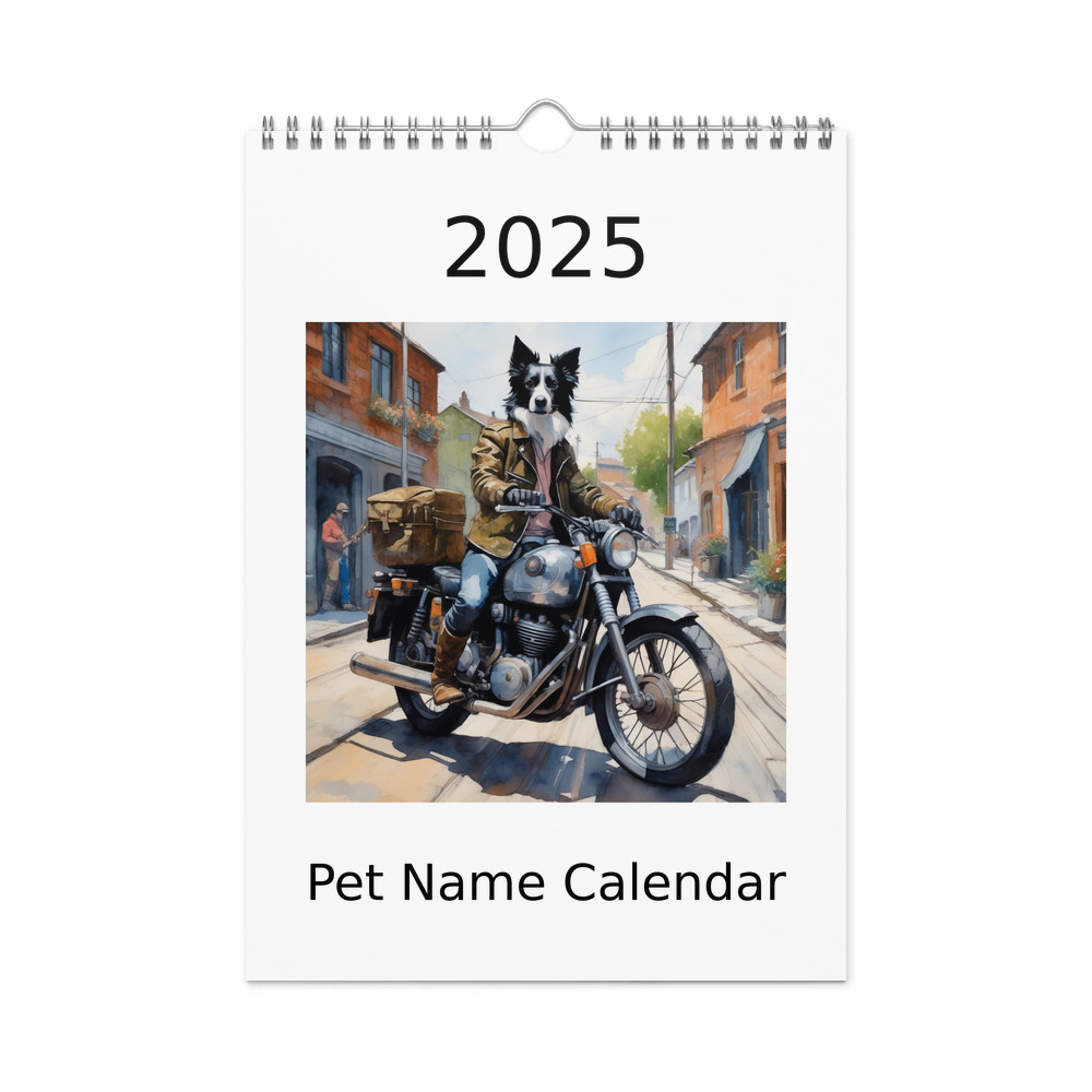 PugMug Custom Border Collie Wall Calendar (2026)