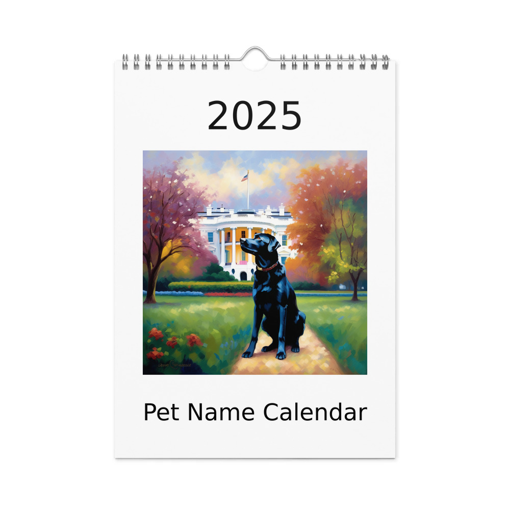 PugMug Custom Black Labrador Retriever Wall Calendar (2026)