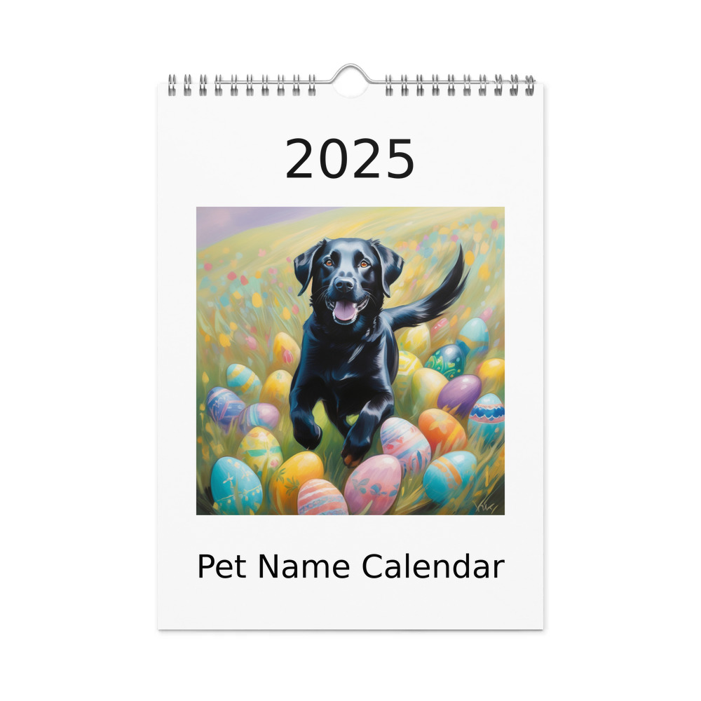 PugMug Custom Black Labrador Retriever Wall Calendar (2026)