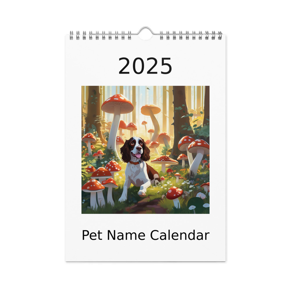 PugMug Custom English Springer Spaniel Wall Calendar (2026)