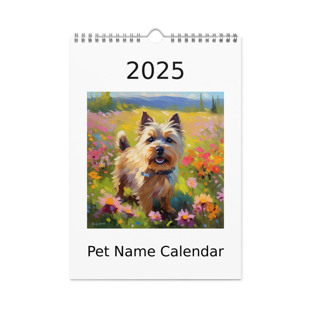 PugMug Custom Cairn Terrier Wall Calendar (2026)