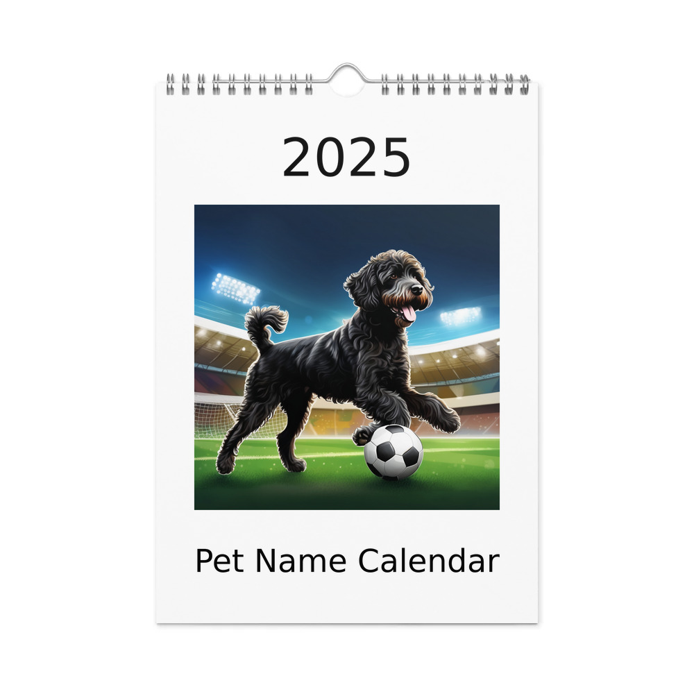 PugMug Custom Portuguese Water Dog Wall Calendar (2026)