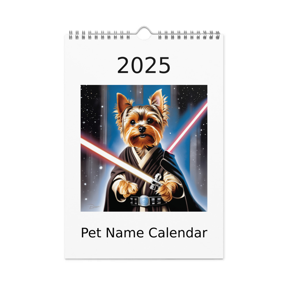 PugMug Custom Yorkshire Terrier Wall Calendar (2026)