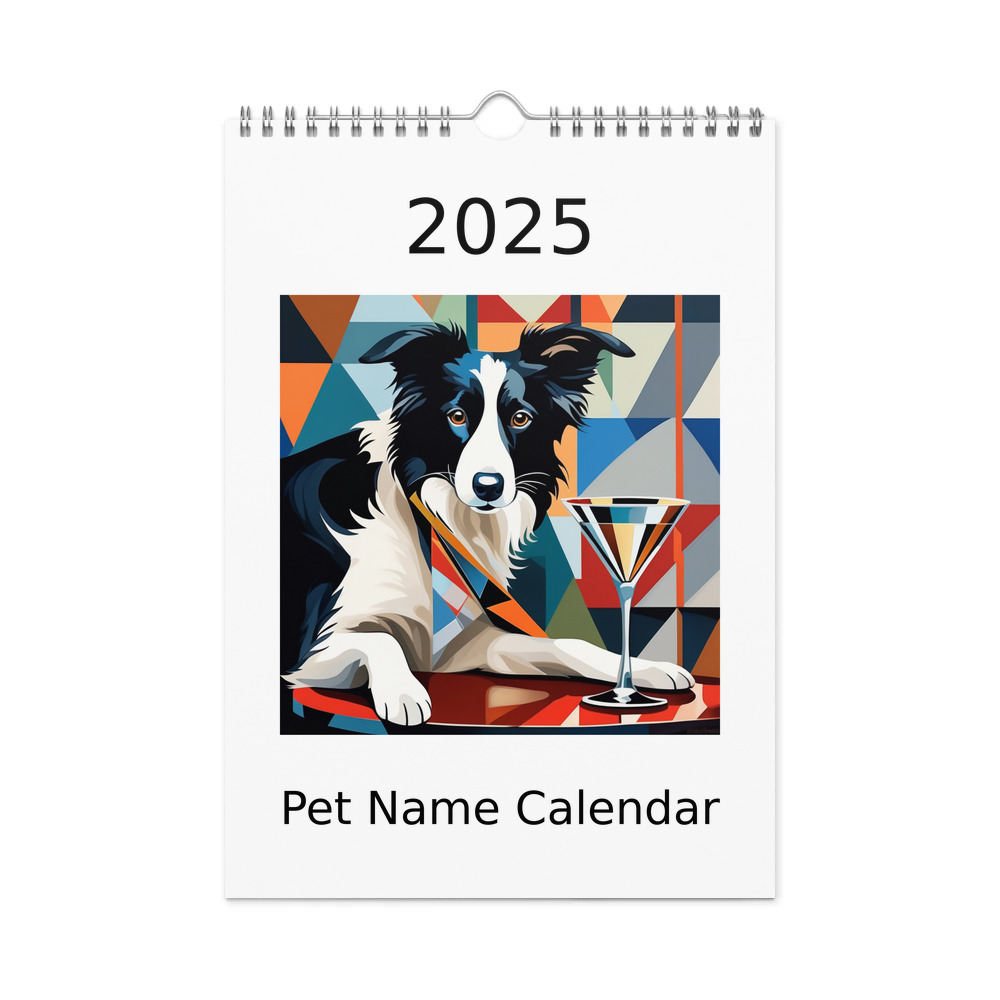 PugMug Custom Border Collie Wall Calendar (2026)