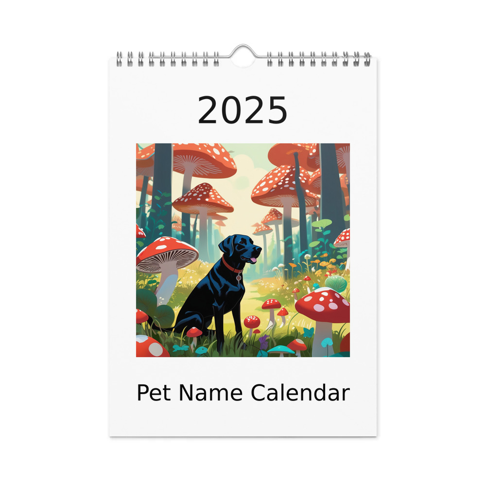 PugMug Custom Black Labrador Retriever Wall Calendar (2026)