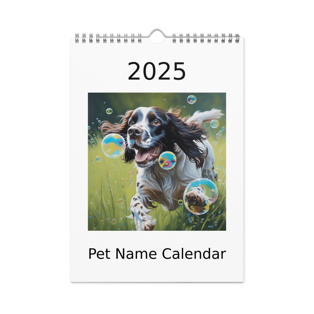 PugMug Custom English Springer Spaniel Wall Calendar (2026)