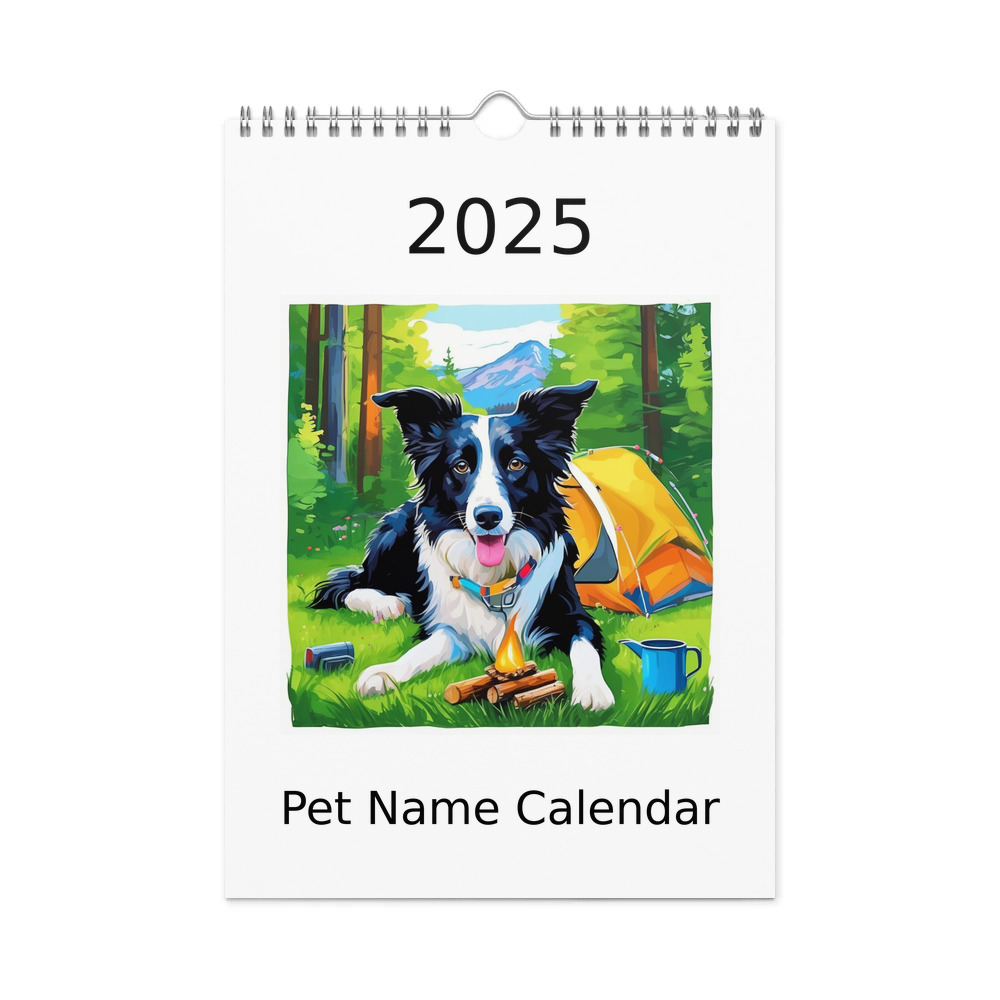 PugMug Custom Border Collie Wall Calendar (2026)
