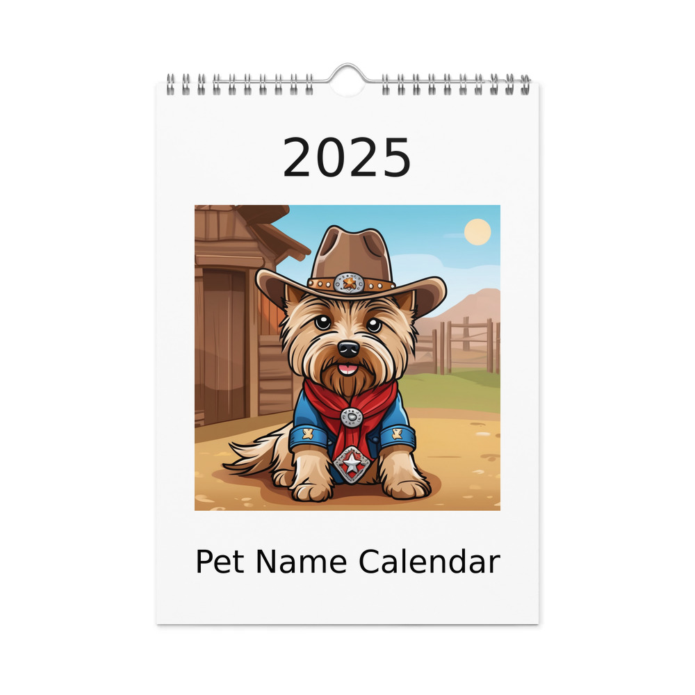 PugMug Custom Cairn Terrier Wall Calendar (2026)