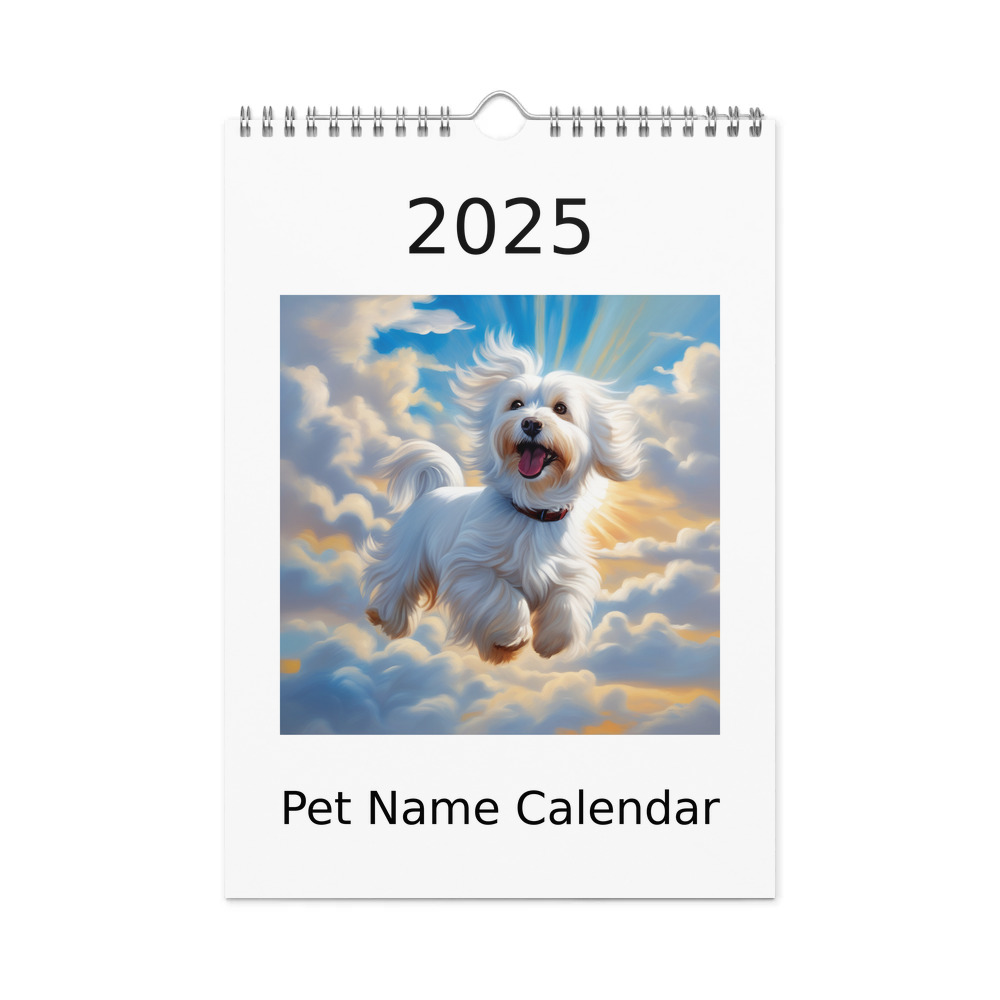 PugMug Custom White Havanese Dog Wall Calendar (2026)