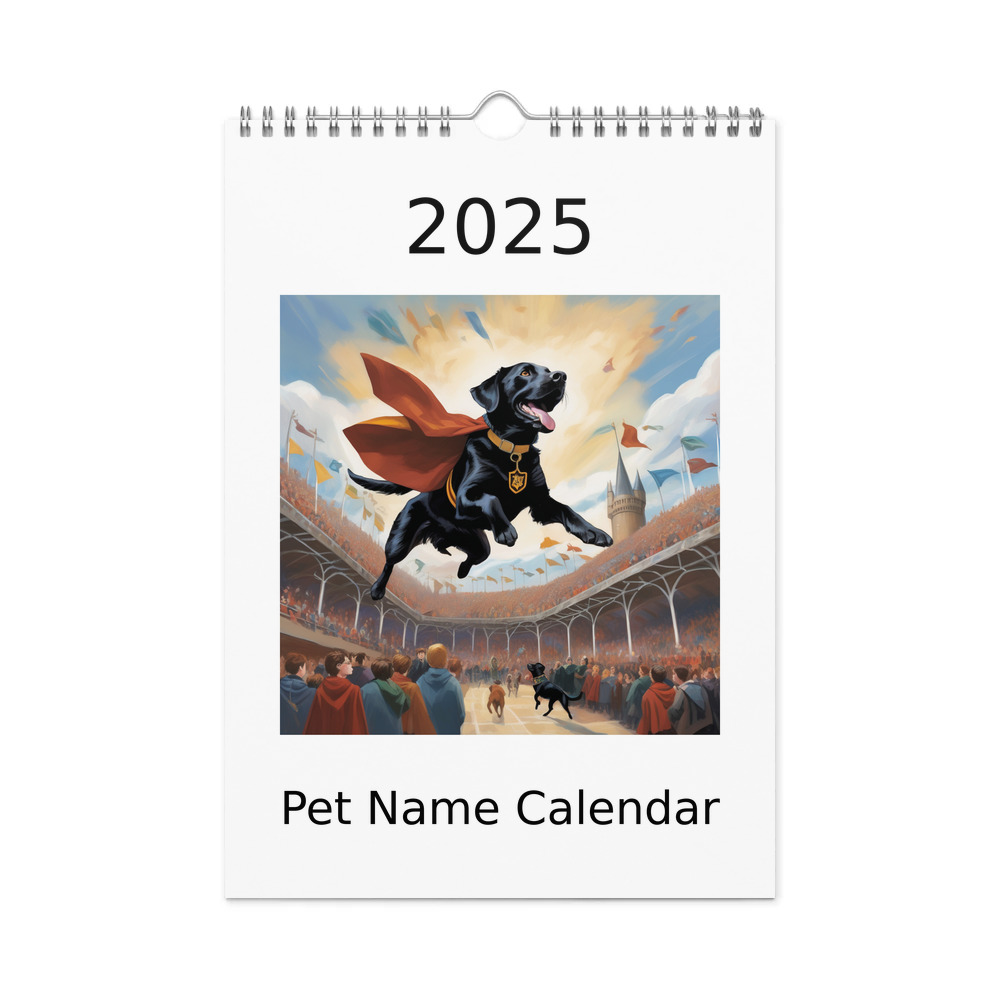 PugMug Custom Black Labrador Retriever Wall Calendar (2026)