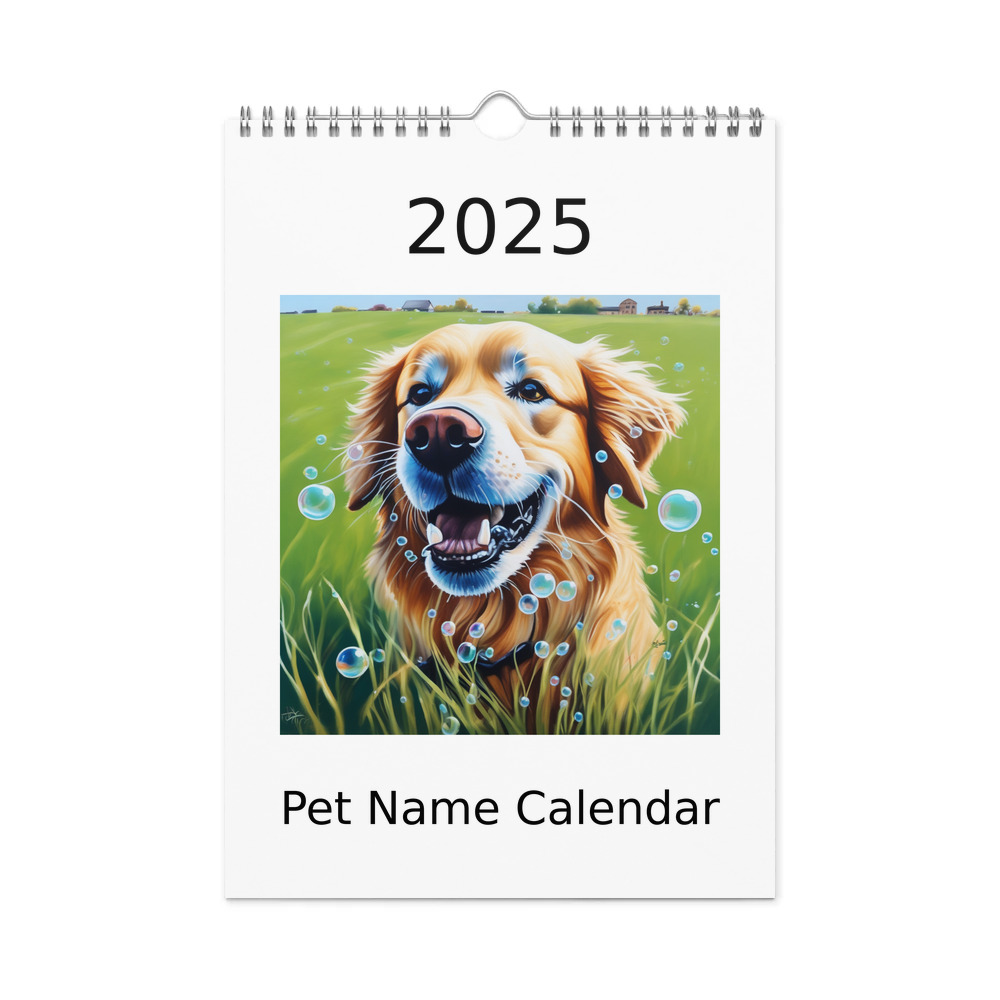 PugMug Custom Golden Retriever Wall Calendar (2026)