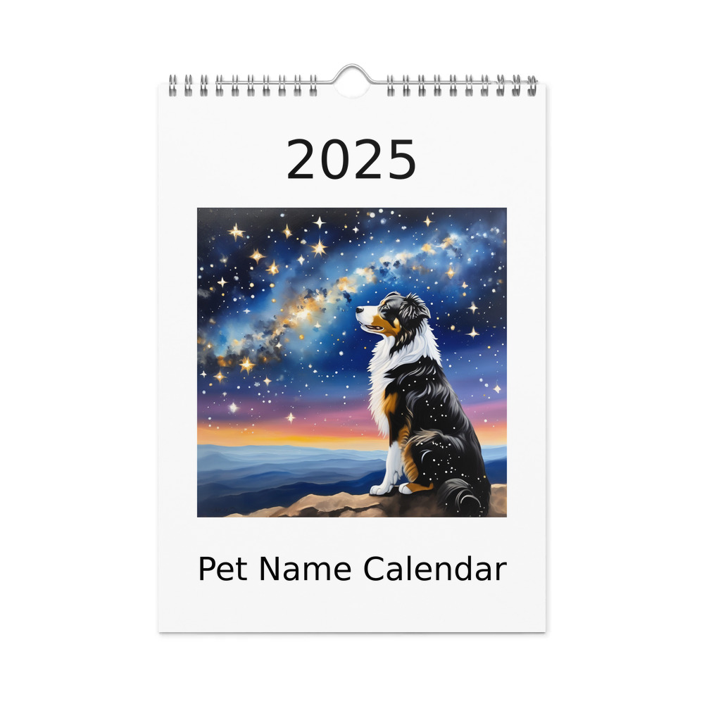PugMug Custom Miniature American Shepherd Wall Calendar (2026)