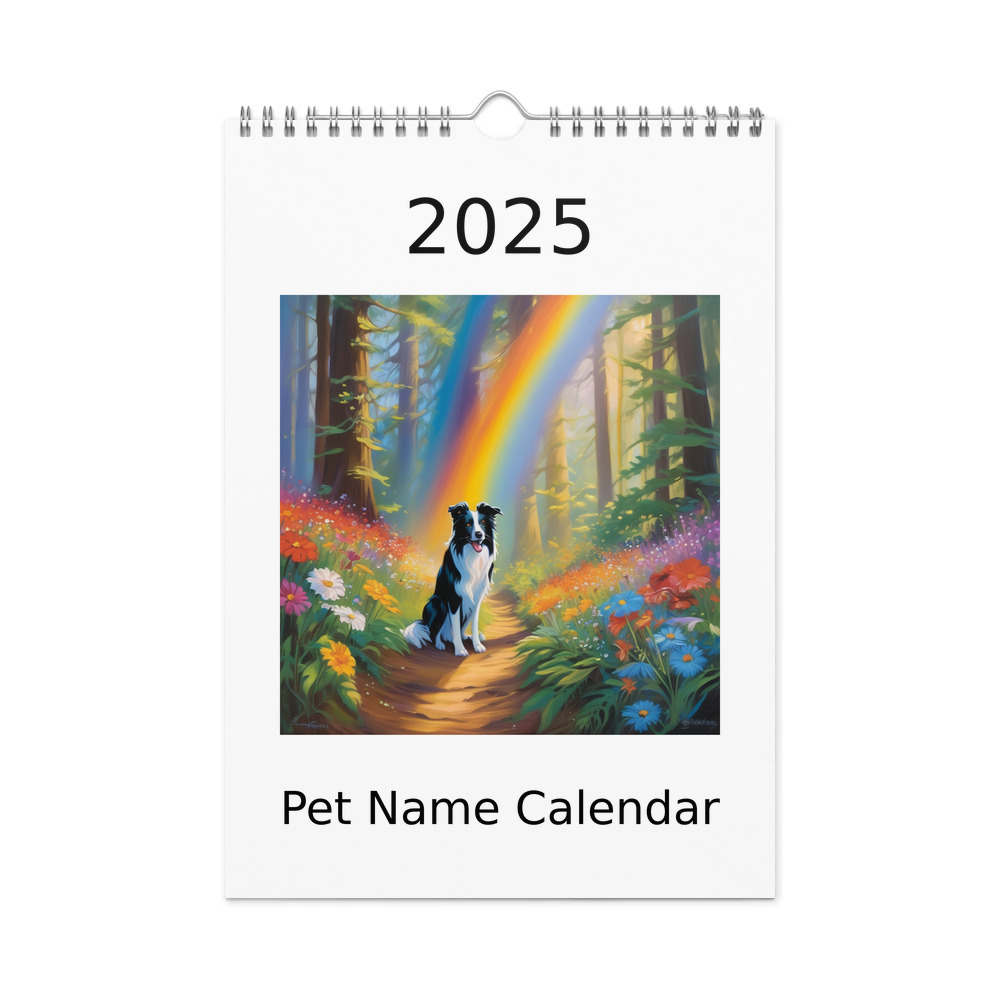 PugMug Custom Border Collie Wall Calendar (2026)