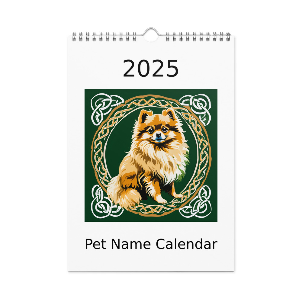 PugMug Custom Tan Pomeranian Wall Calendar (2026)