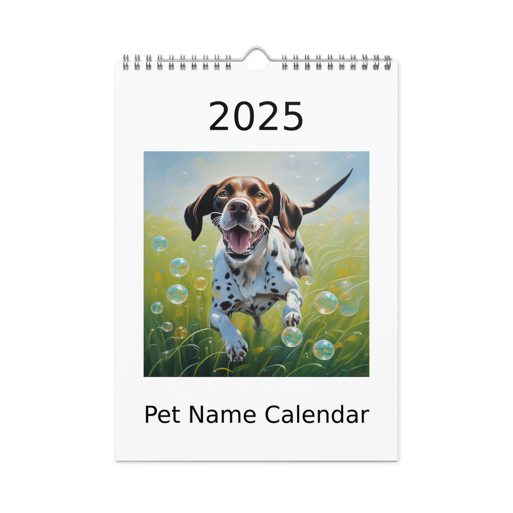 PugMug Custom Pointer Dog Wall Calendar (2026)