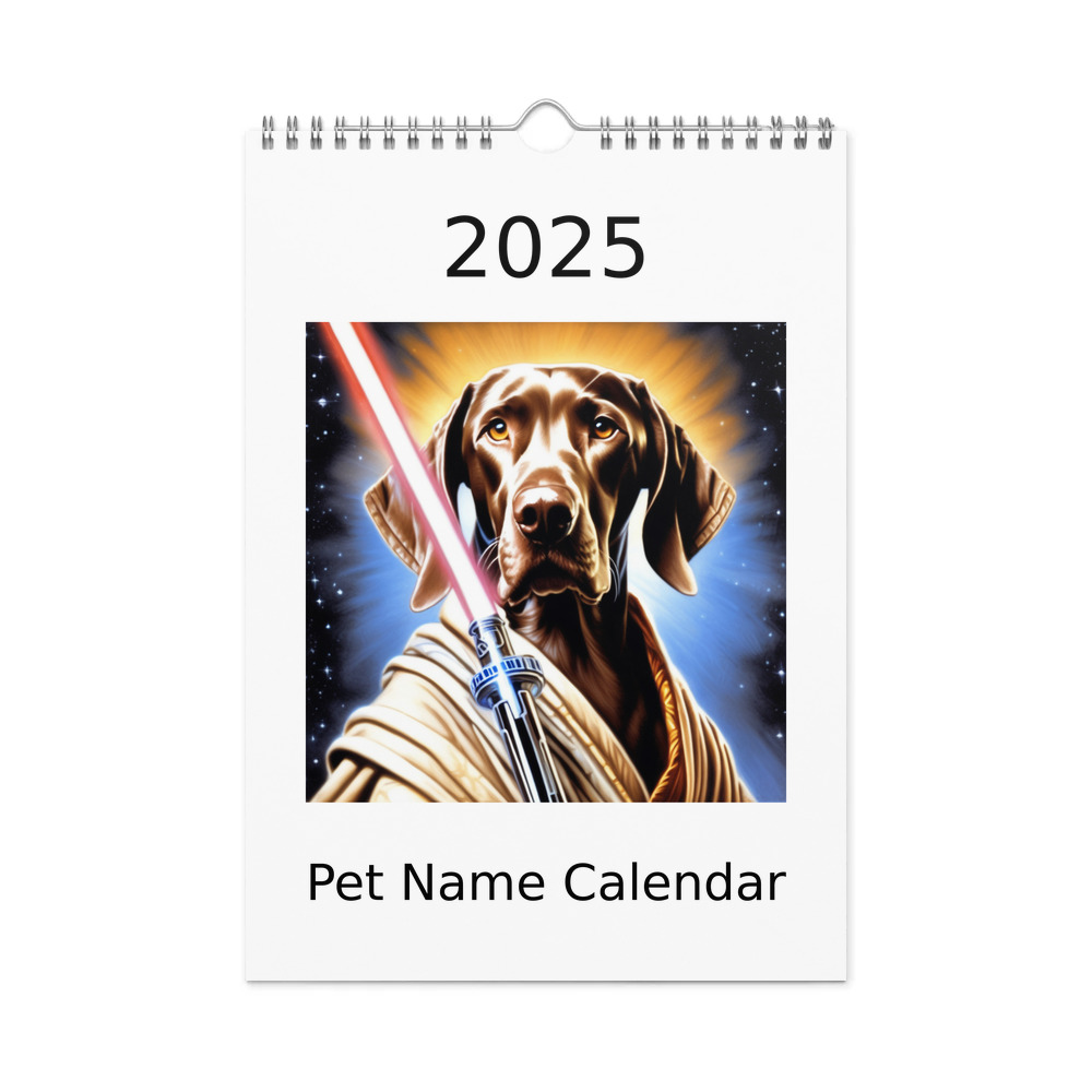 PugMug Custom Weimaraner Wall Calendar (2026)