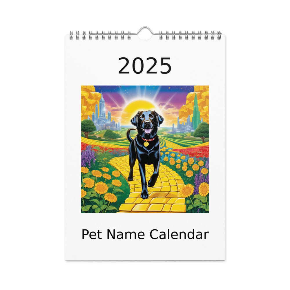 PugMug Custom Black Labrador Retriever Wall Calendar (2026)